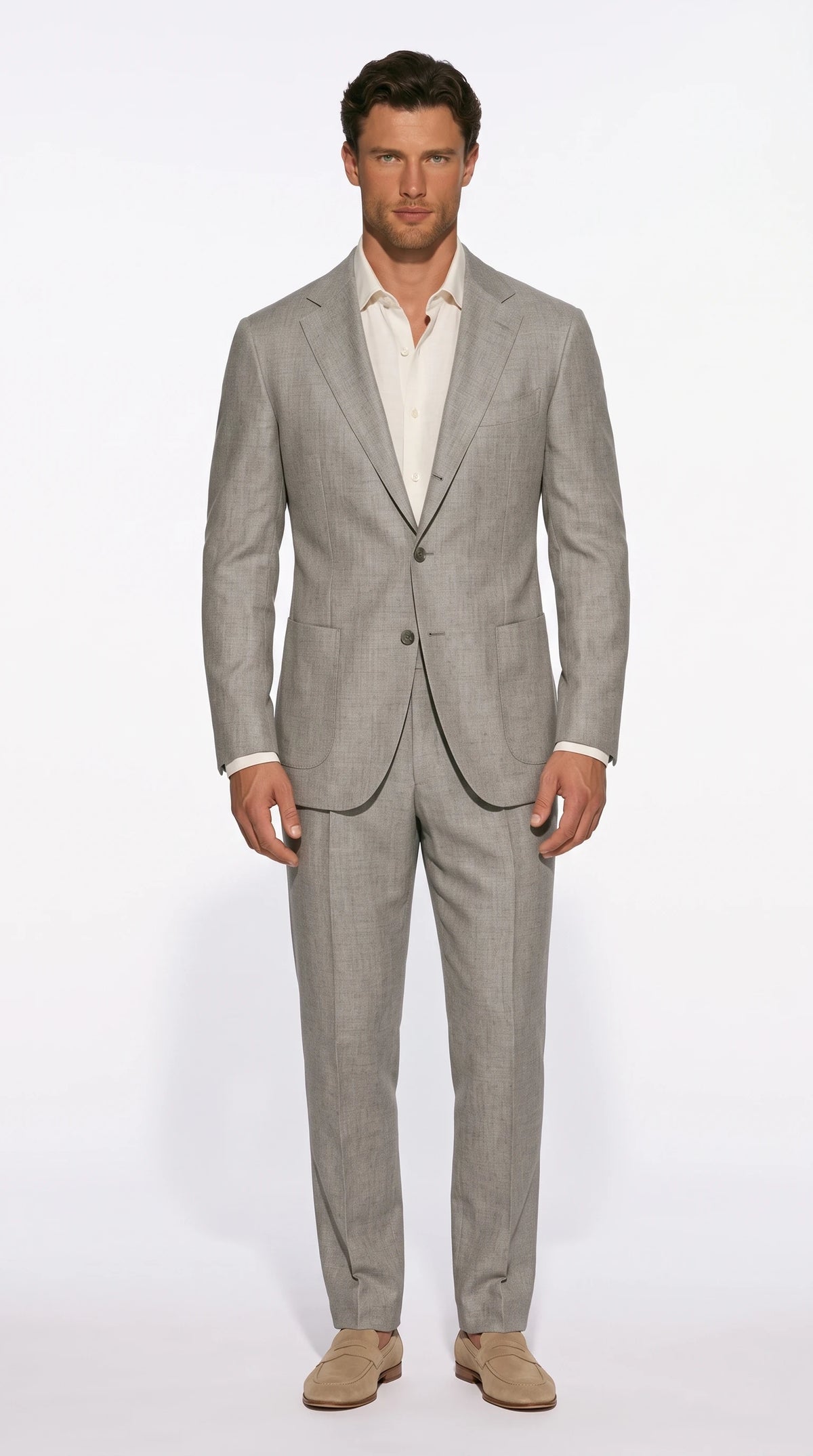 Christopher Noir Relaxed Summer Tailoring in light grey with softened lightweight construction