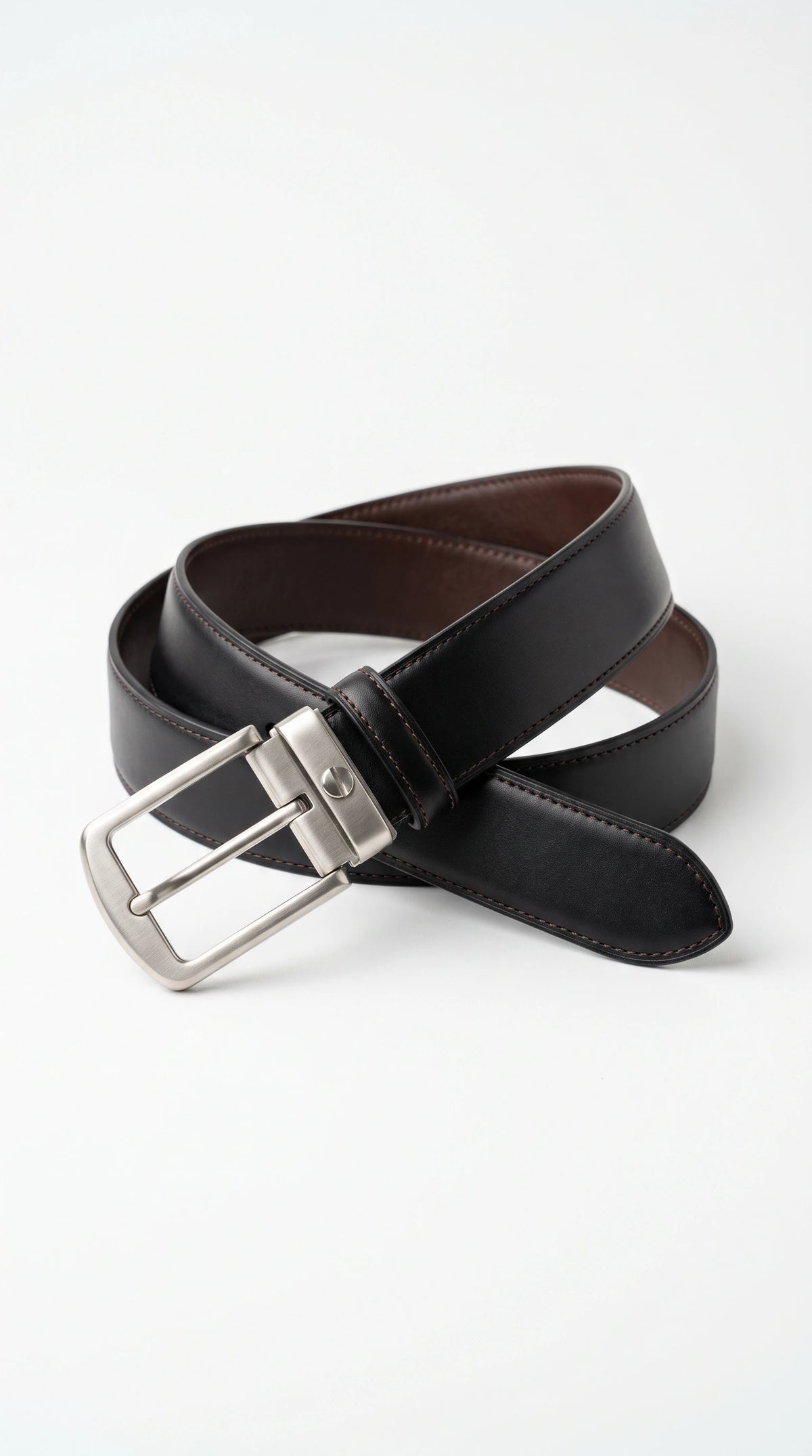 The Noir Settle black & brown reversible belt by Christopher Noir