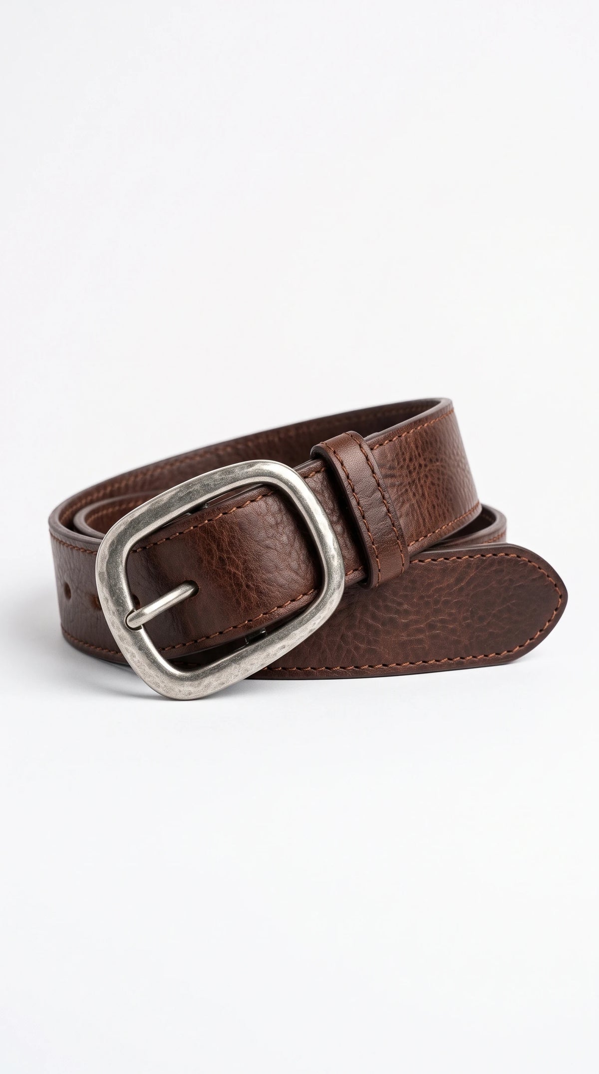 The Noir Hawes chocolate casual belt by Christopher Noir