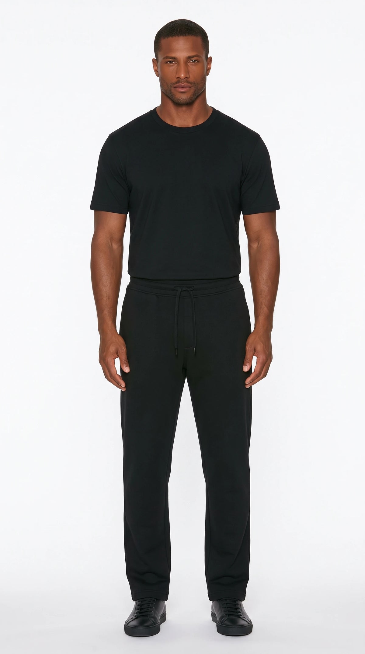 The Noir Cromer black straight-leg sweatpant by Christopher Noir