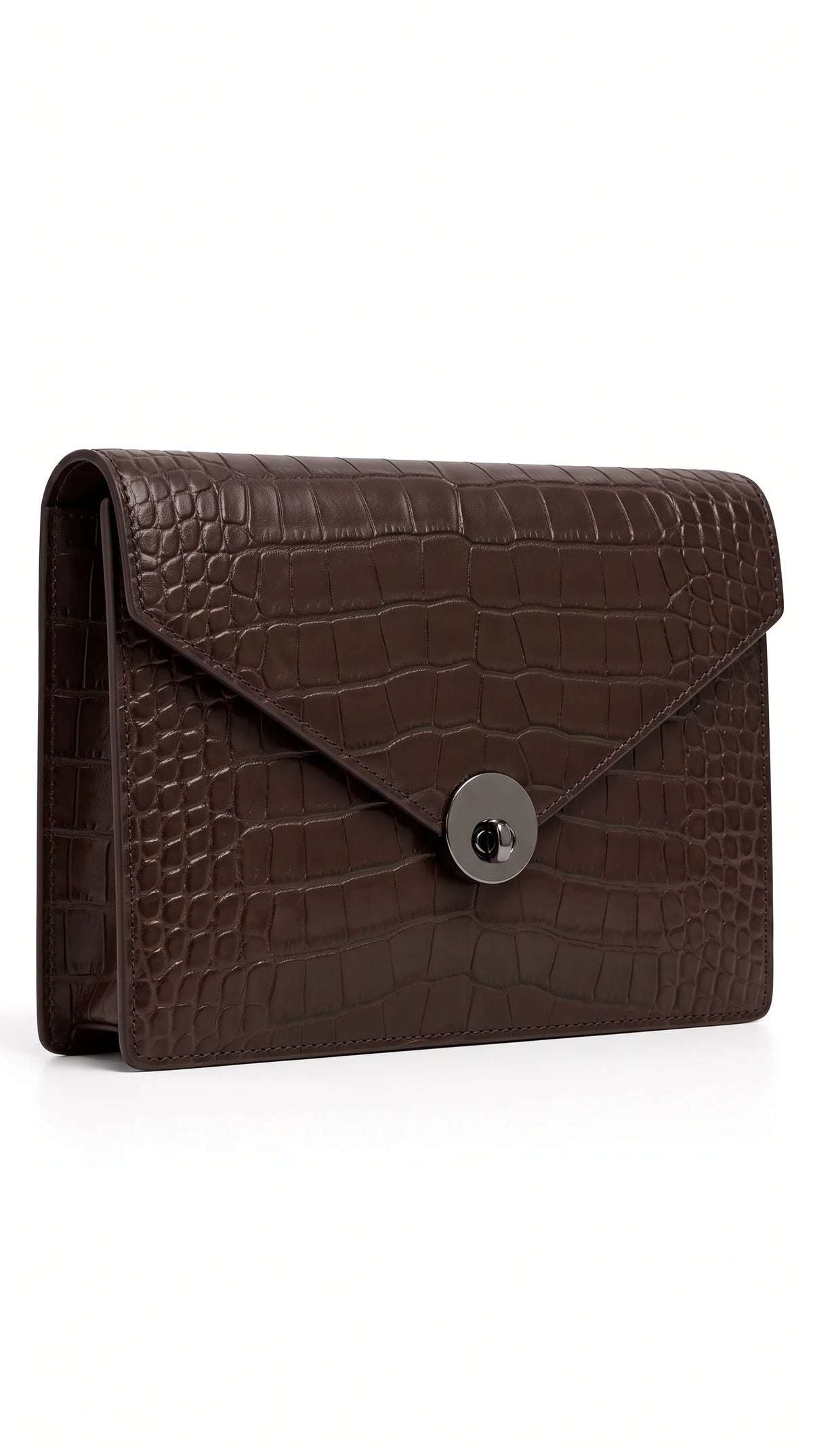 The Noir Allendale espresso clutch by Christopher Noir