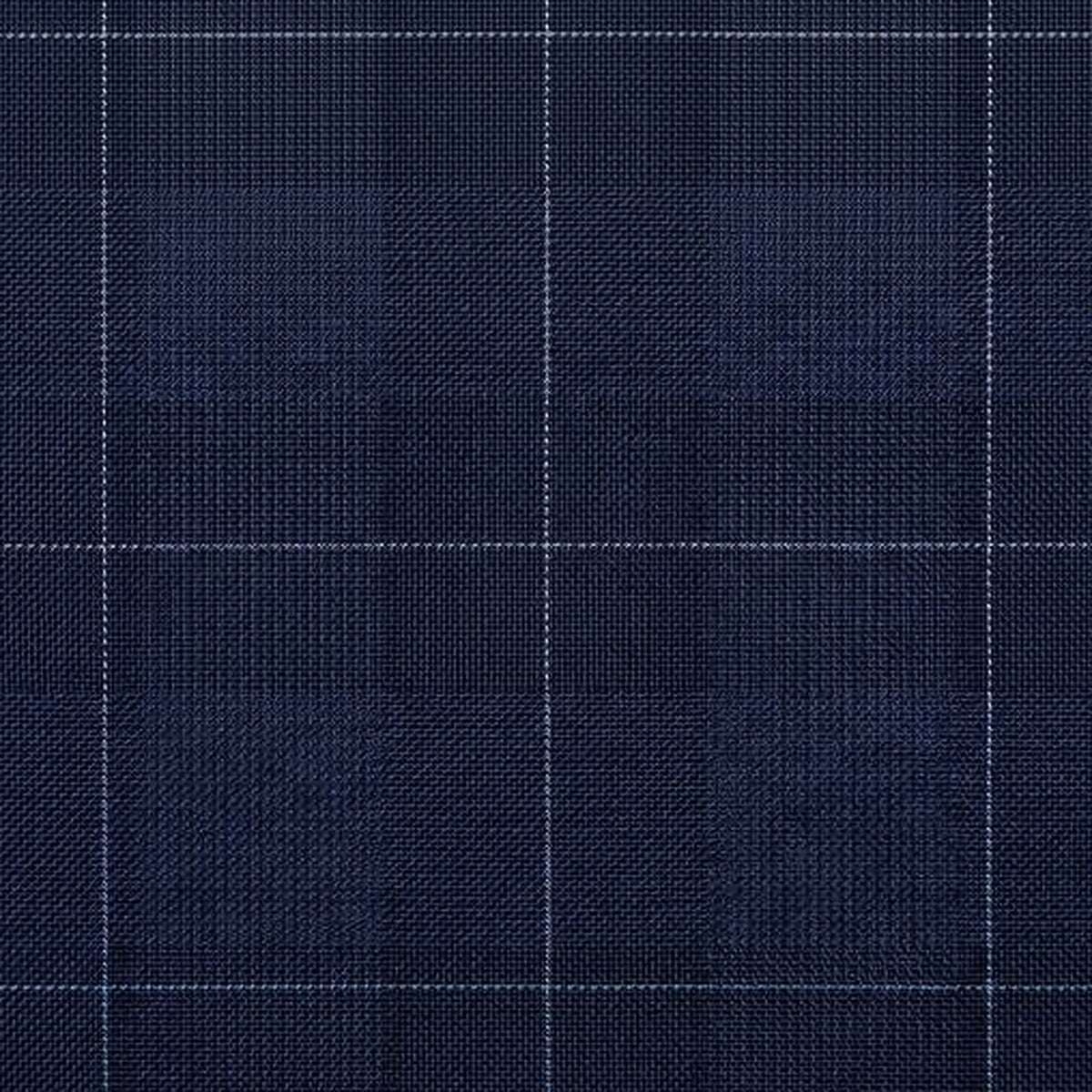 Bellini Super 100s Merino cloth close-up, navy abstract check CN-BEL-05, The Noir Crescent Relaxed Suit