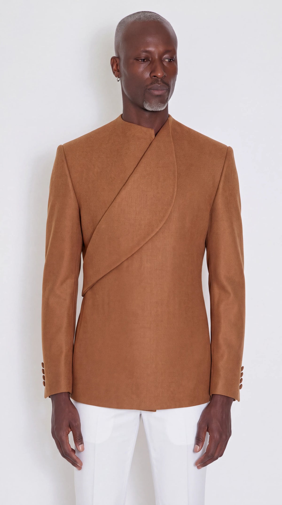 The Noir Dominion Suit — Asymmetric Mandarin Collar Suit — view 4