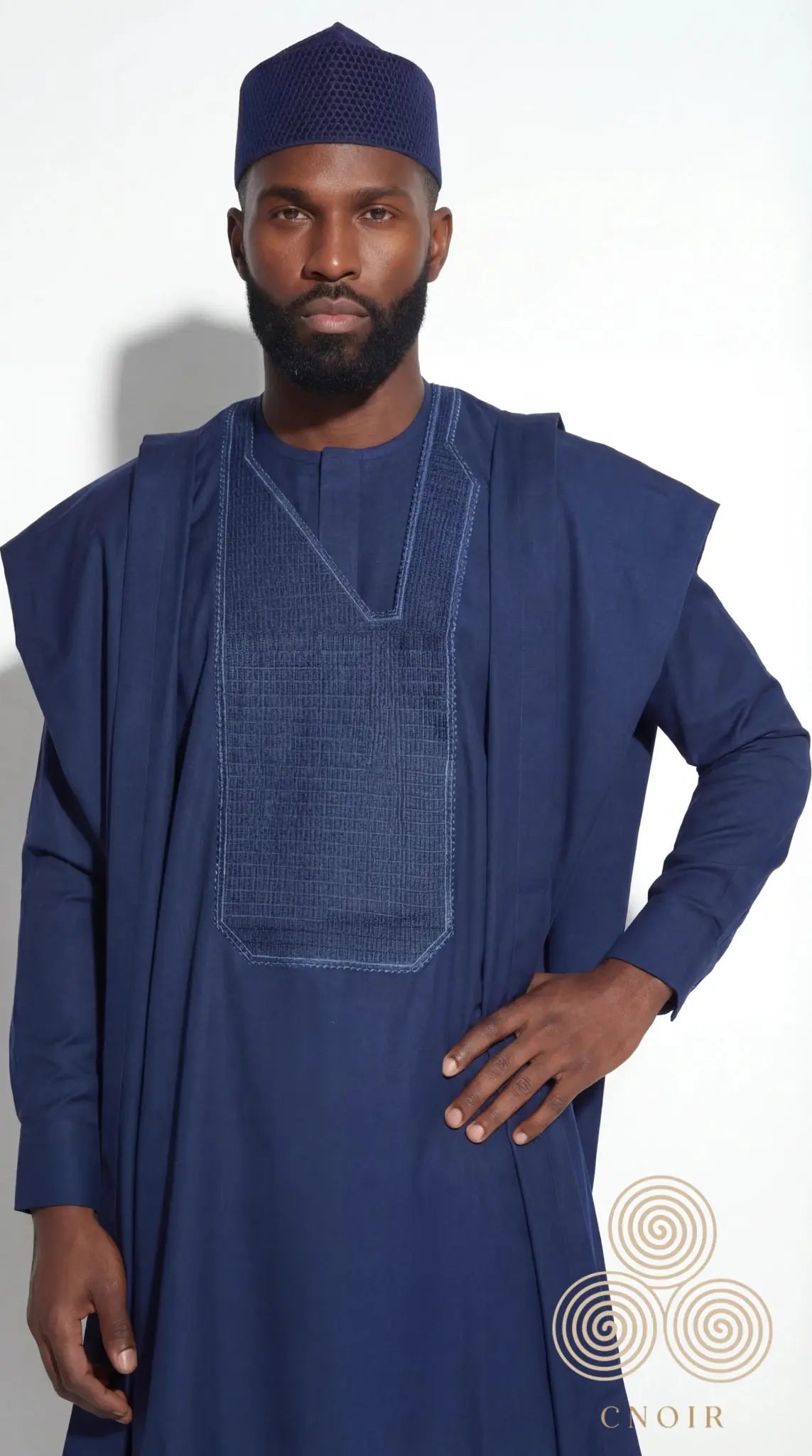 Noir Marine Agbada - CNOIR