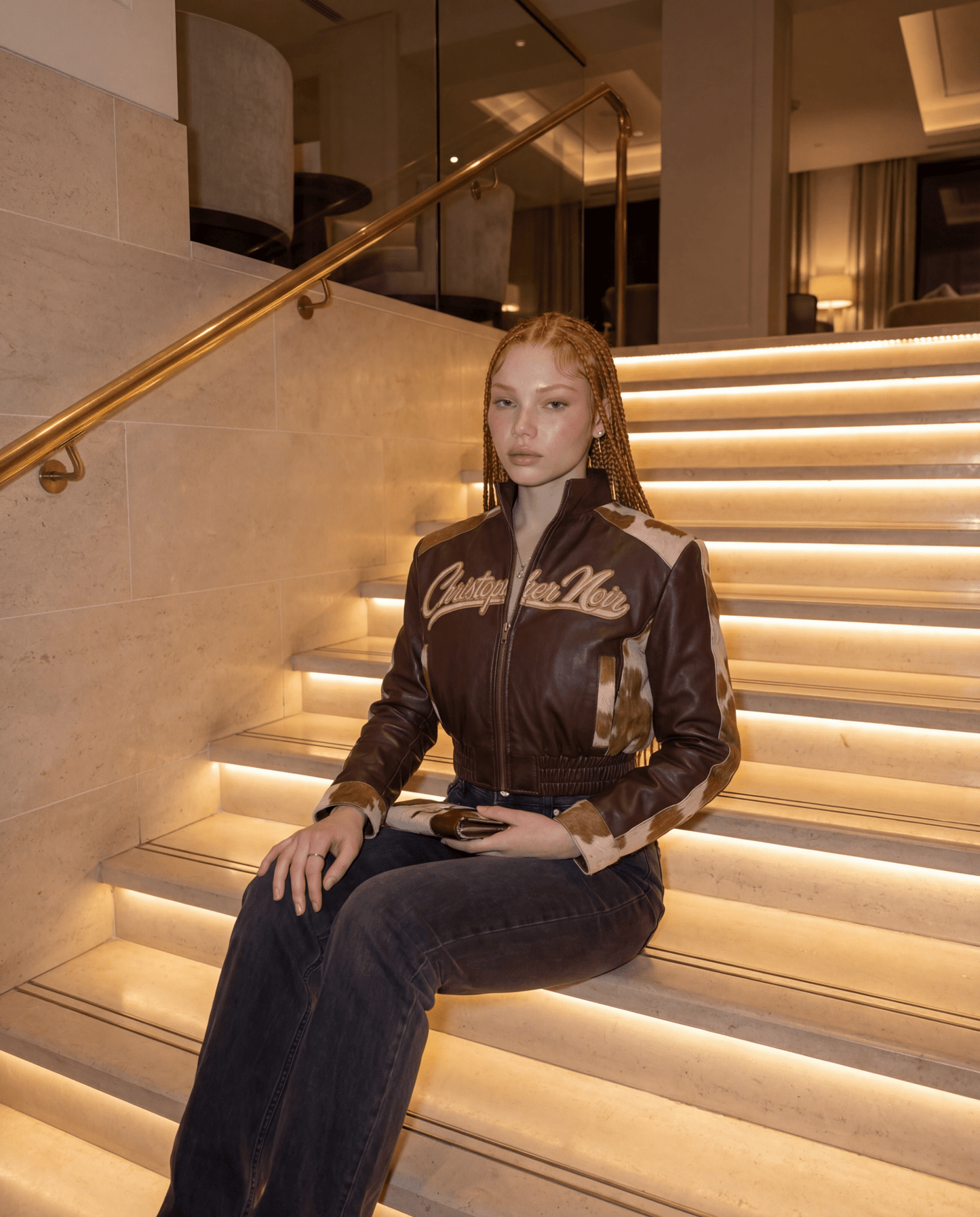 The Espresso - Cowhide Racer Jacket - CNOIR