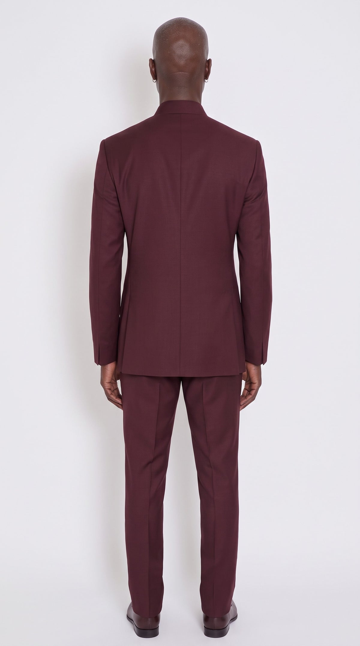 The Noir Regalia Suit — Frog-Closure Nehru Suit – back view, Christopher Noir