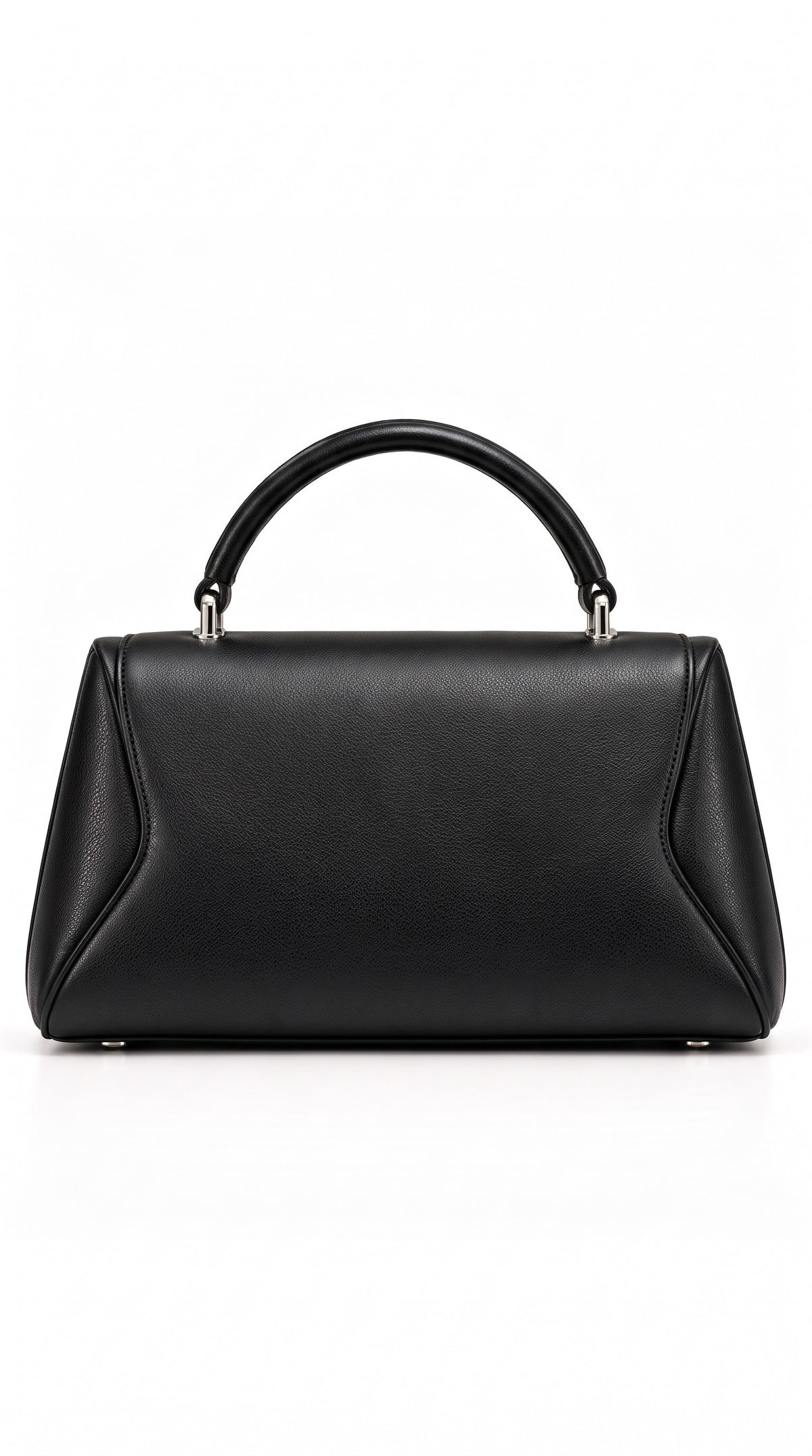 The Noir Selborne — Black Envelope Top-Handle Handbag – back view, Christopher Noir