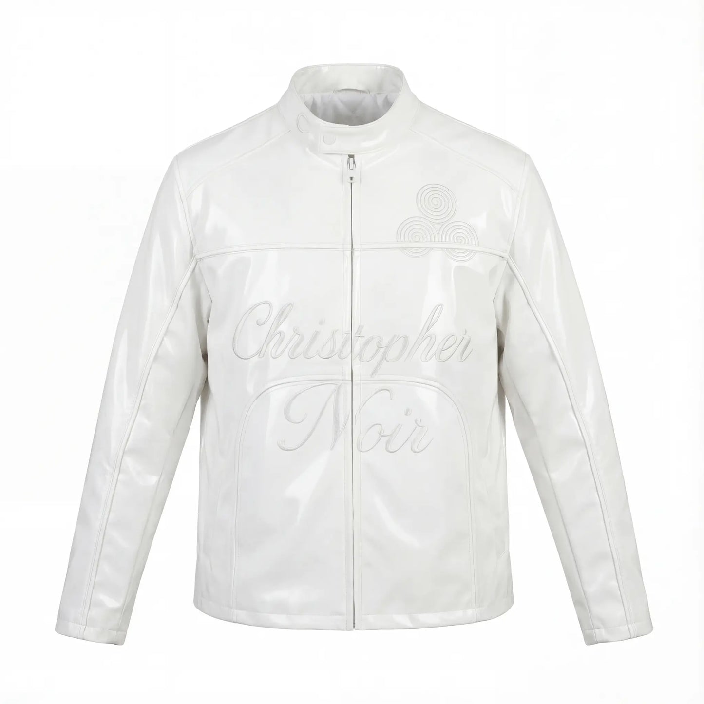 The Noir Statement Jacket in Patent Leather (Unisex) - CNOIR