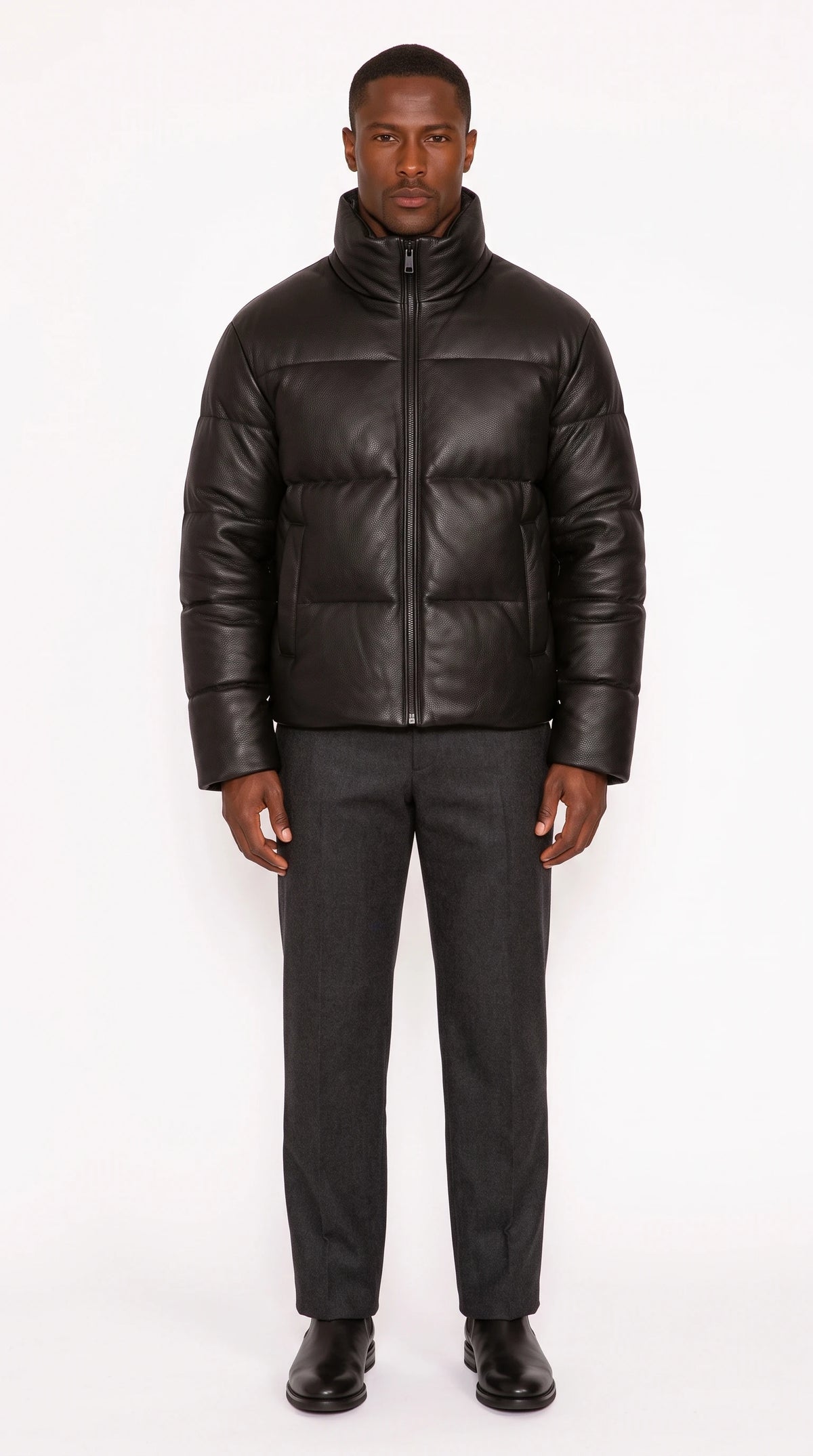 The Noir Nevis black puffer jacket by Christopher Noir
