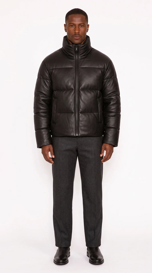 The Noir Nevis black puffer jacket by Christopher Noir