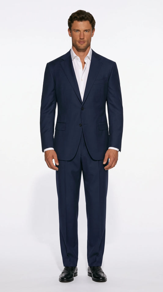 Christopher Noir Relaxed-Fit Suit in navy with softened structure and an eased cut