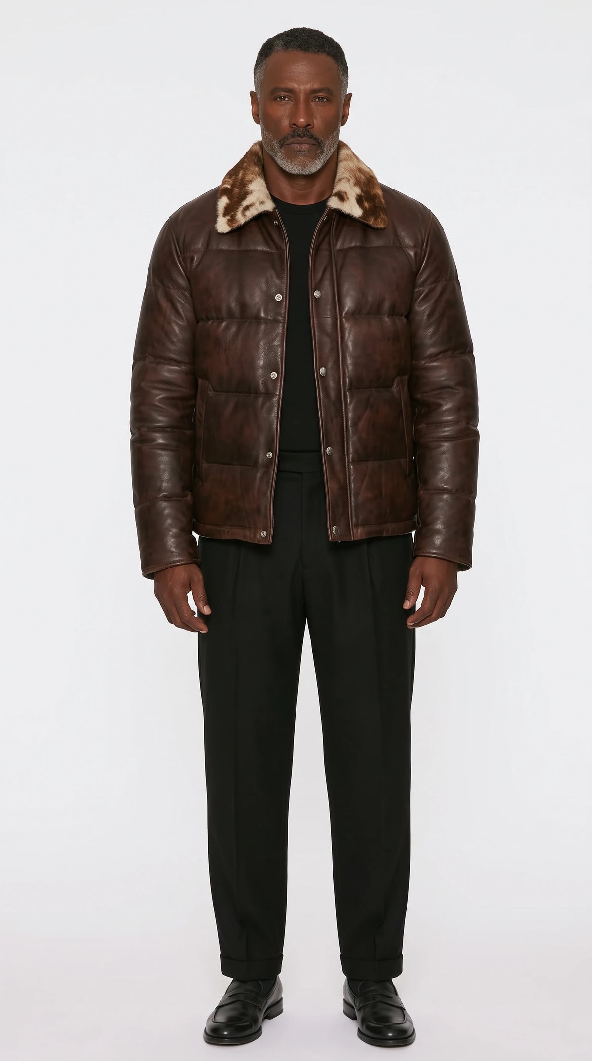 The Noir Rannoch brown puffer jacket by Christopher Noir