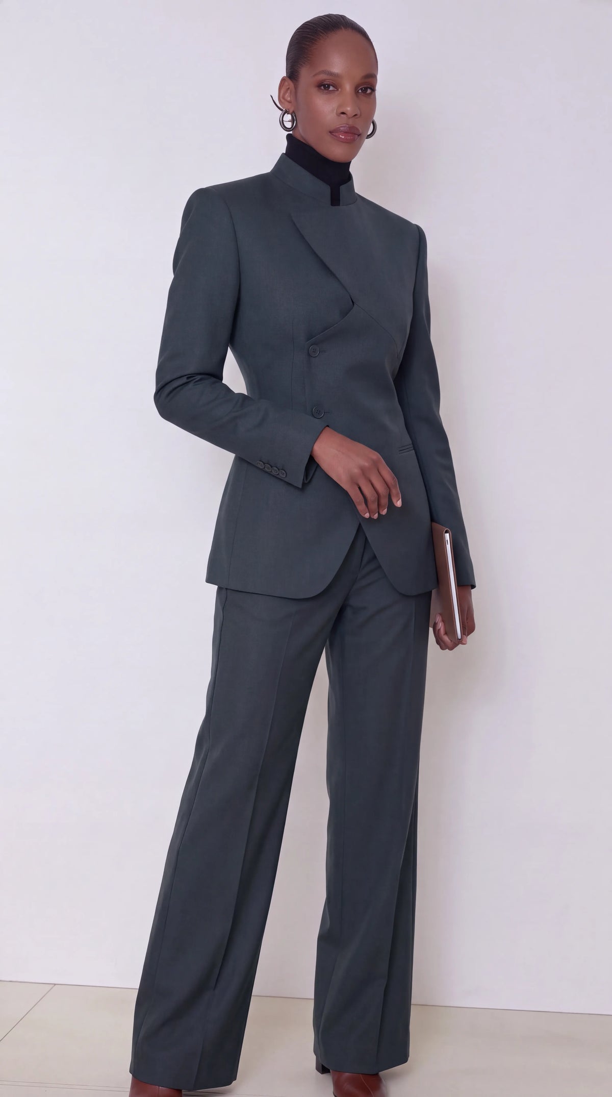 The Noir Asymmetra Pant Suit
