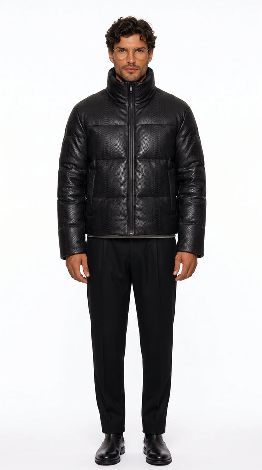 The Noir Braemar black puffer jacket by Christopher Noir