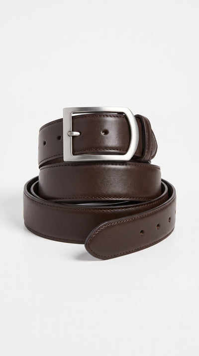 The Noir Ripon dark brown formal belt by Christopher Noir