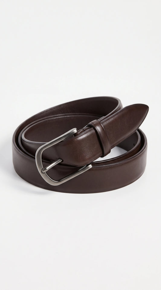 The Noir Helmsley espresso dress belt by Christopher Noir