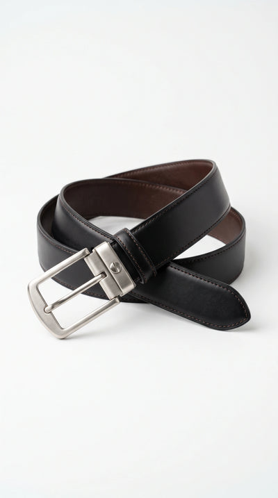 The Noir Settle black & brown reversible belt by Christopher Noir