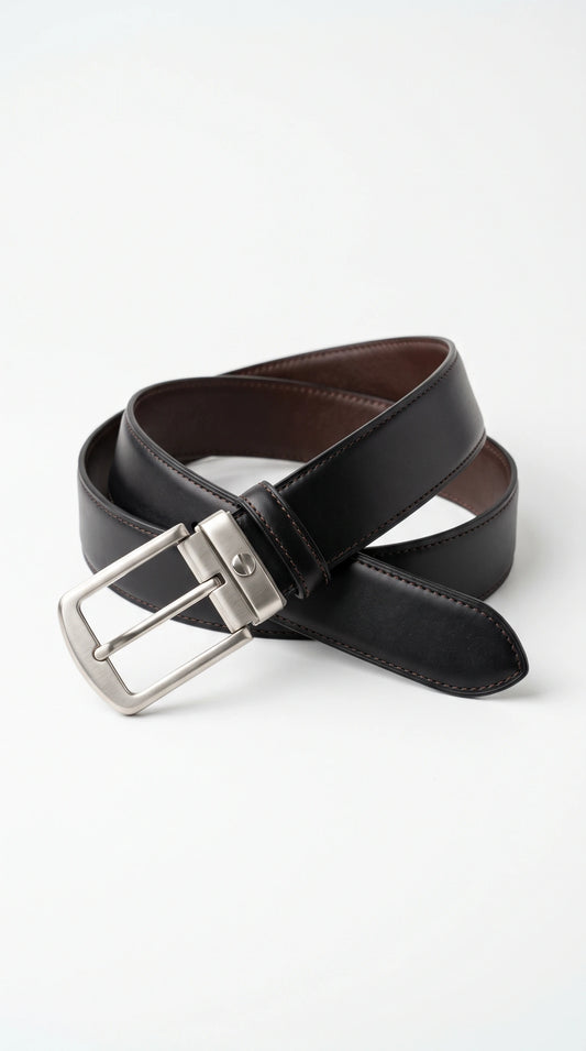 The Noir Settle black & brown reversible belt by Christopher Noir
