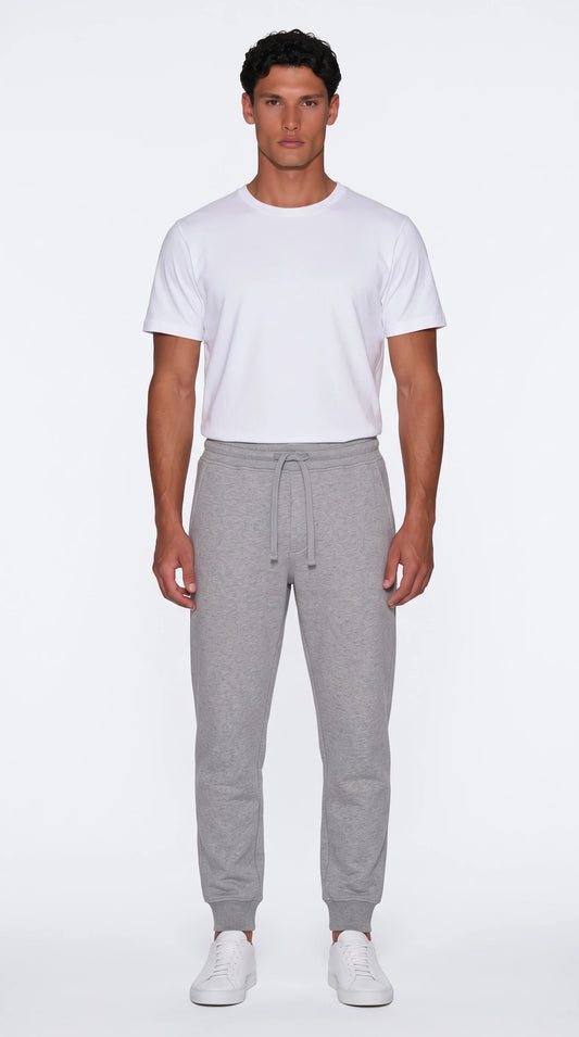 The Noir Deal heather grey French terry jogger by Christopher Noir