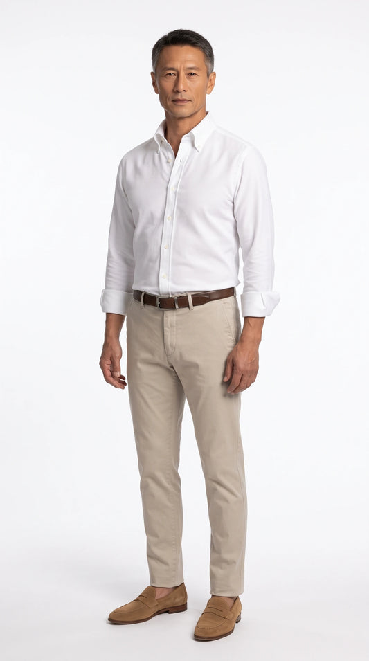 The Noir Duke white cotton Oxford shirt by Christopher Noir