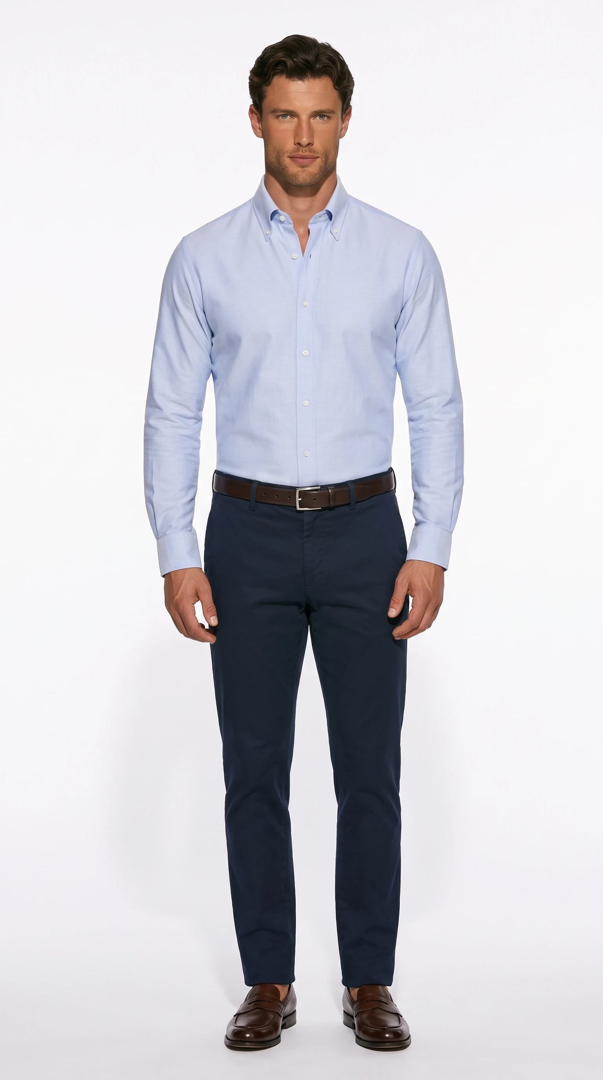 The Noir Mount light blue cotton Oxford shirt by Christopher Noir