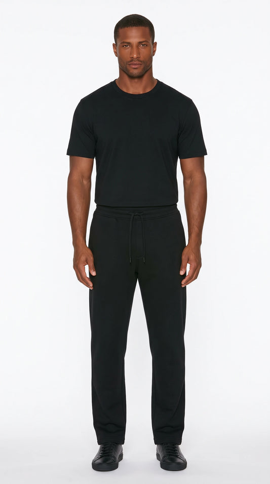 The Noir Cromer black straight-leg sweatpant by Christopher Noir