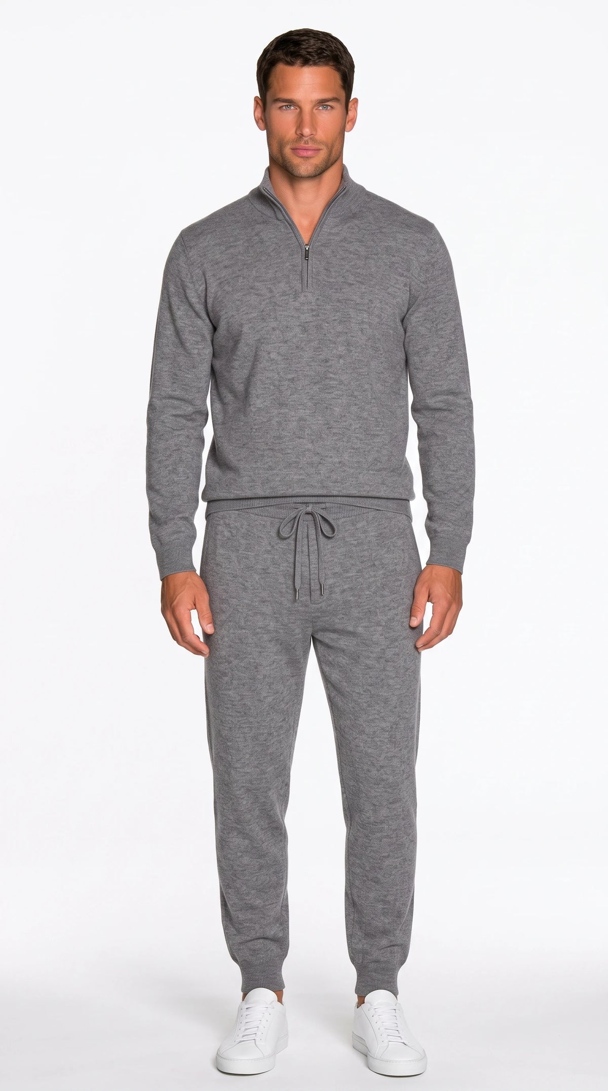 The Noir Swanage grey merino wool jogger by Christopher Noir
