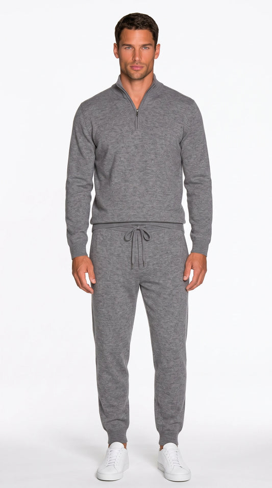 The Noir Swanage grey merino wool jogger by Christopher Noir