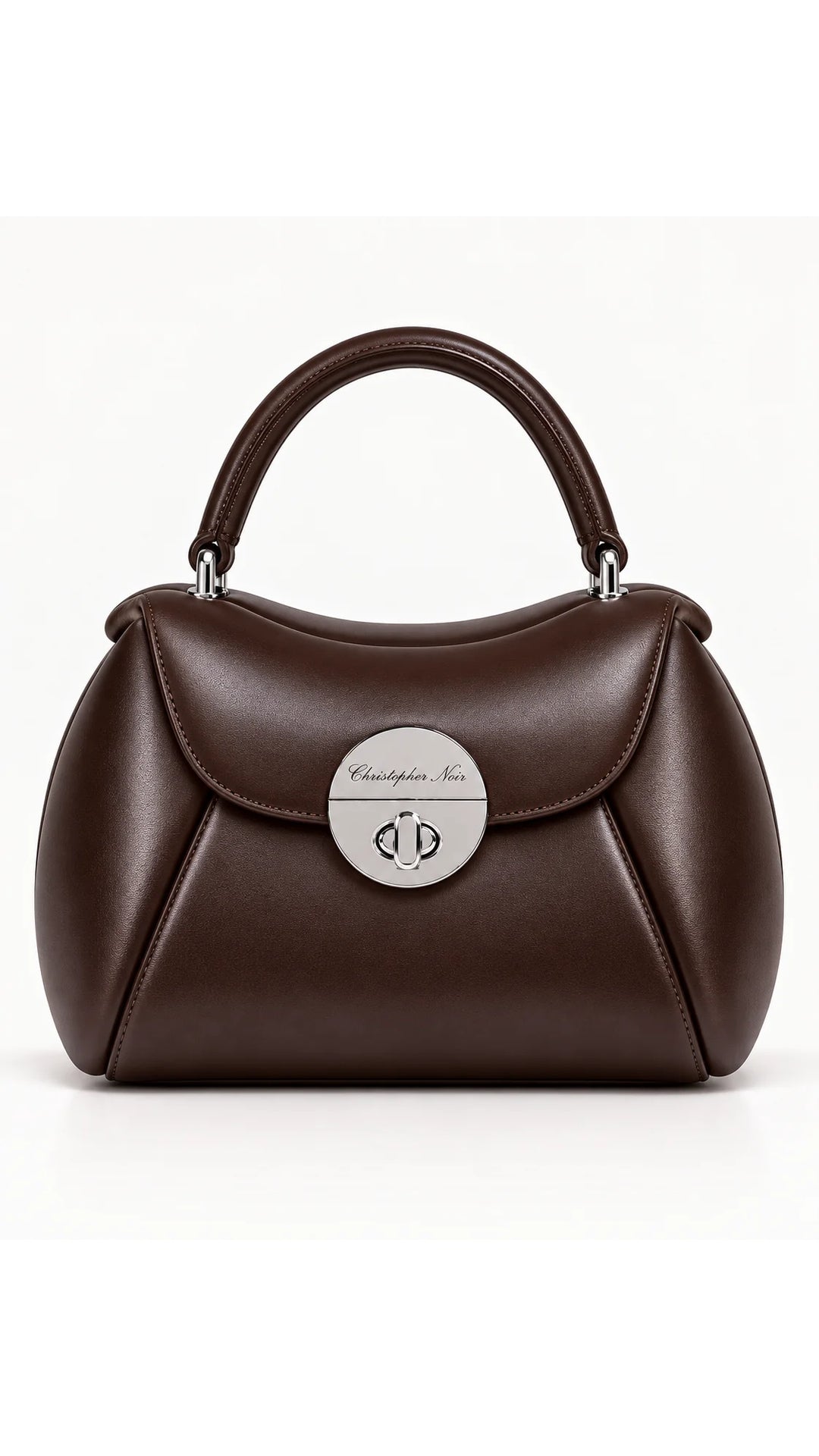 The Noir Padstow — Chocolate Top-Handle Handbag