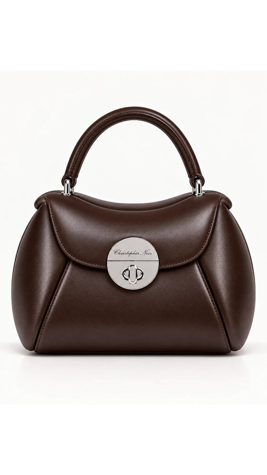 The Noir Padstow — Chocolate Top-Handle Handbag
