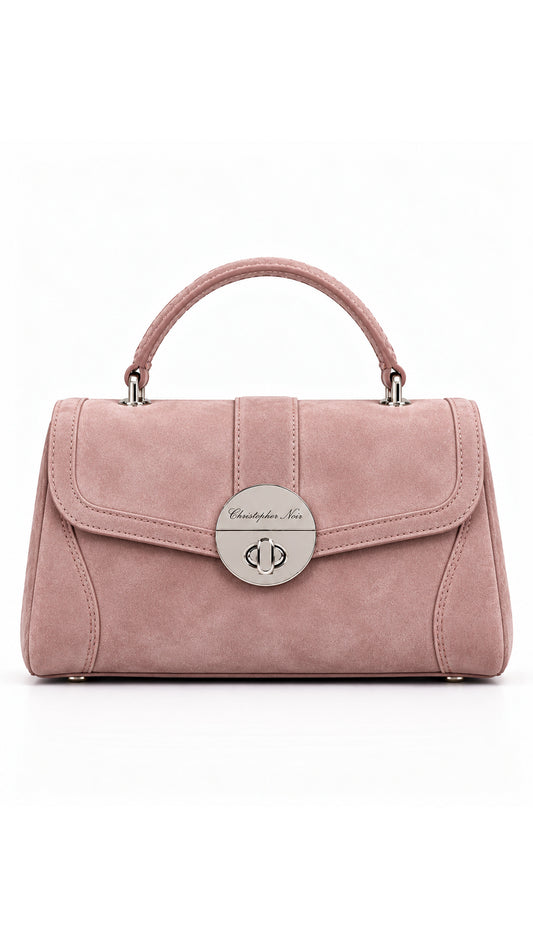 The Noir Tetbury — Blush Pink Top-Handle Handbag