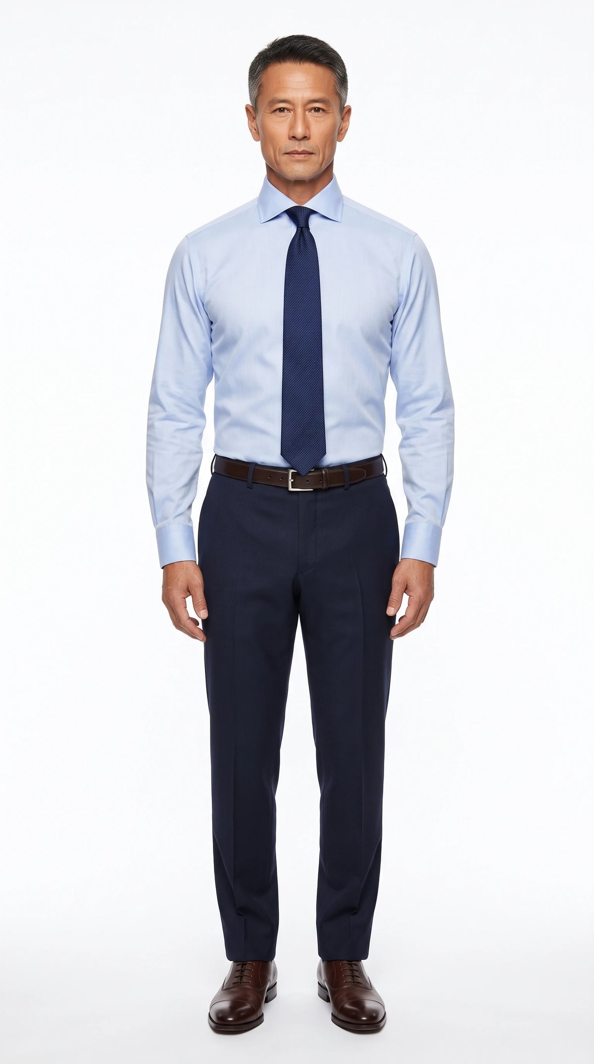 The Noir Piccadilly light blue Egyptian cotton business shirt by Christopher Noir
