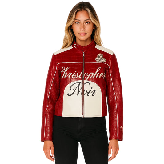 CNOIR Noir-Croc Statement Jacket (Unisex)