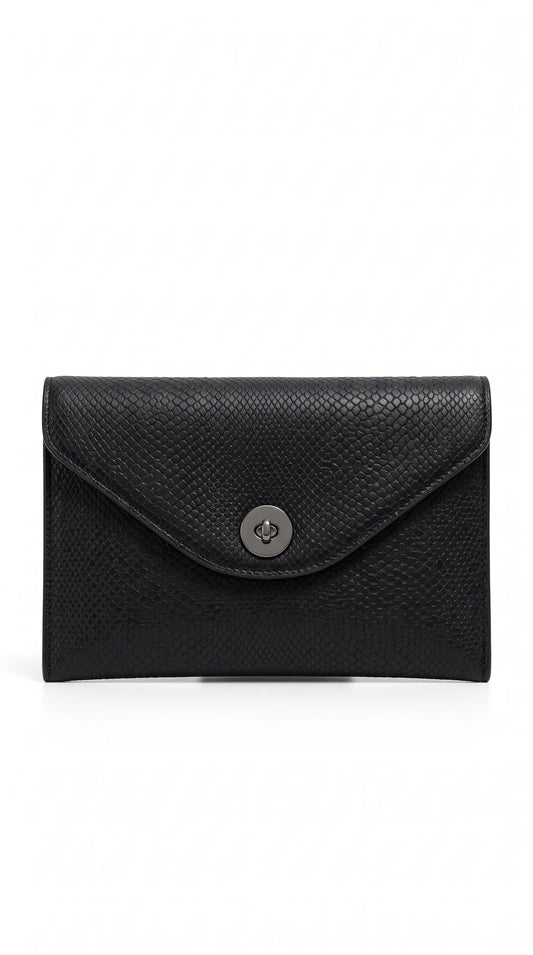 The Noir Nidd black evening pouch by Christopher Noir