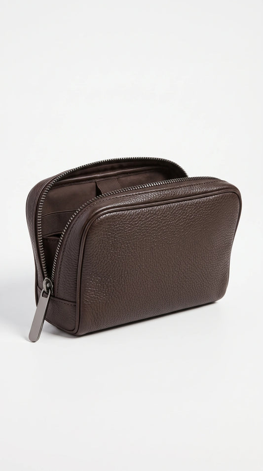 The Noir Aire brown travel tech pouch by Christopher Noir