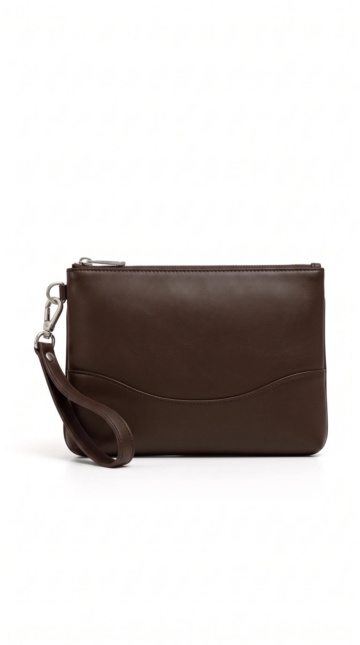 The Noir Cover espresso wristlet pouch by Christopher Noir
