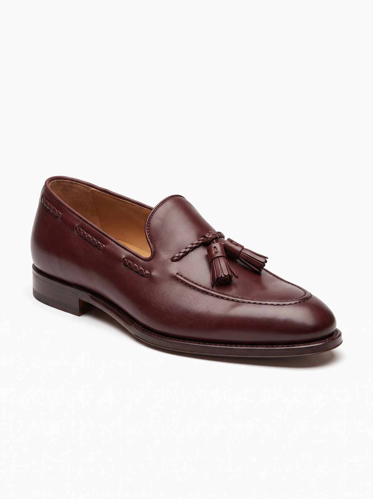 The Noir Onslow oxblood Tassel Loafer by Christopher Noir
