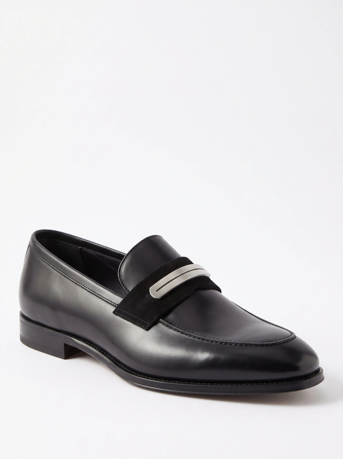 Men's black calf and suede loafer – The Noir Carlyle by Christopher Noir