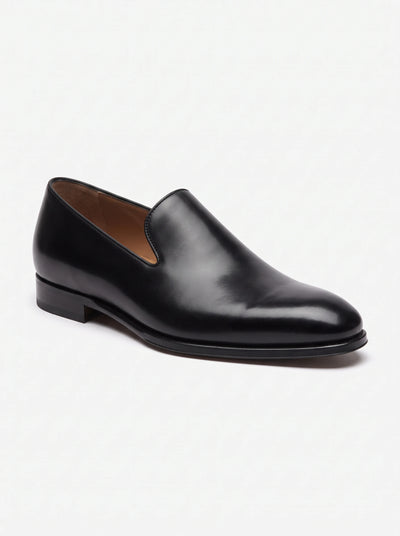 Men's black leather evening loafer – The Noir Marchmont by Christopher Noir