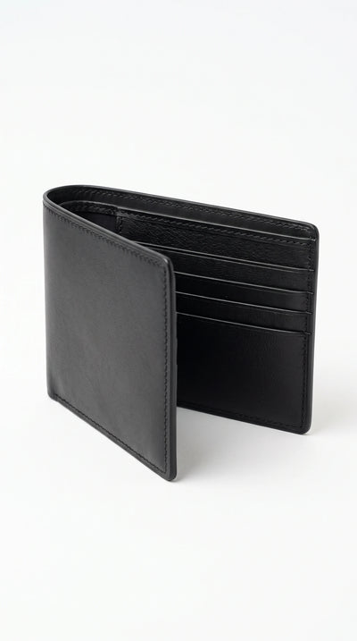 The Noir Thirsk black bifold wallet by Christopher Noir