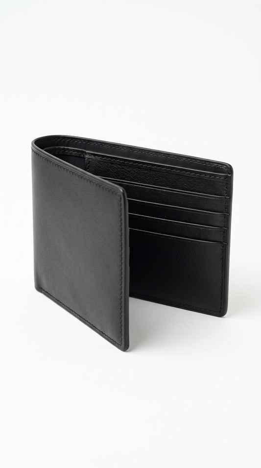 The Noir Thirsk black bifold wallet by Christopher Noir