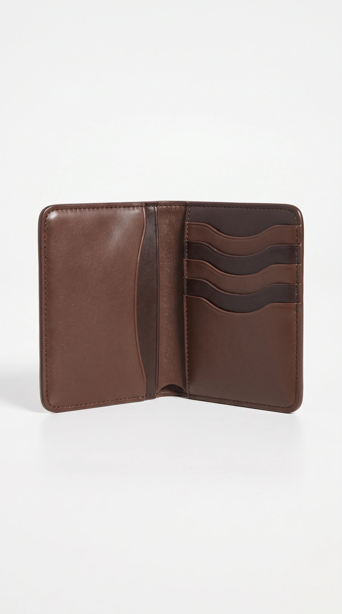 The Noir Wensley chocolate folding cardholder by Christopher Noir