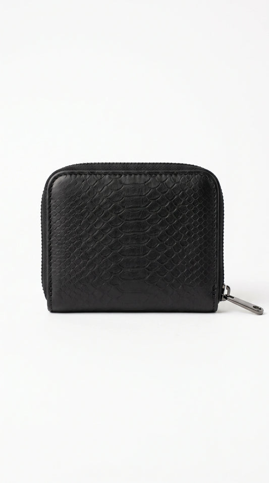 The Noir Warkworth black zip card case by Christopher Noir