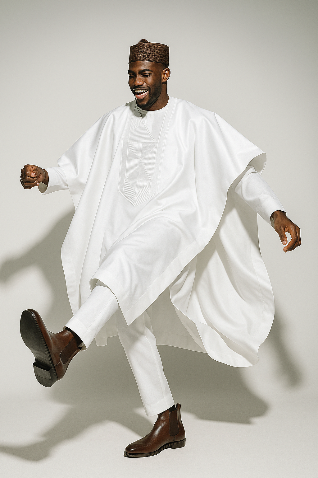 Noir Prestige Agbada (Royal White)