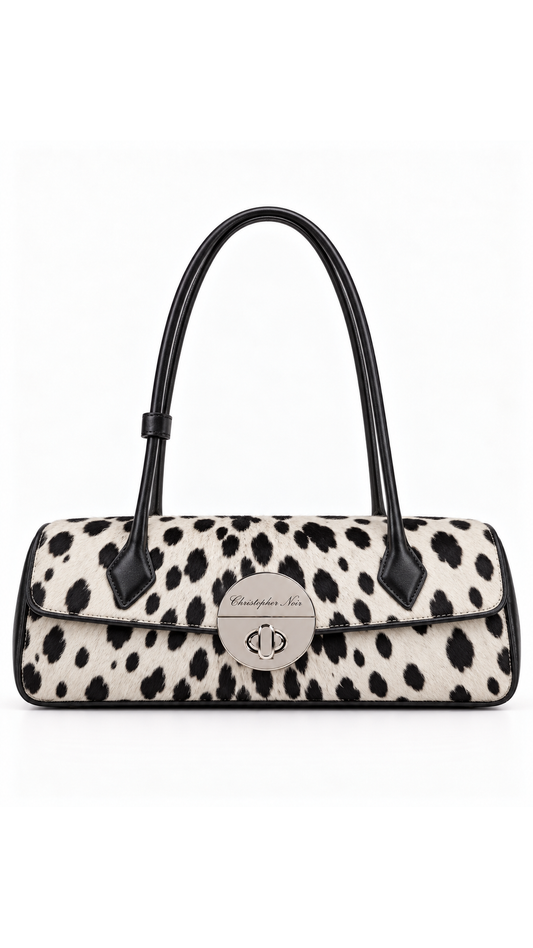 The Noir Evesham — Dalmatian Print Shoulder Bag
