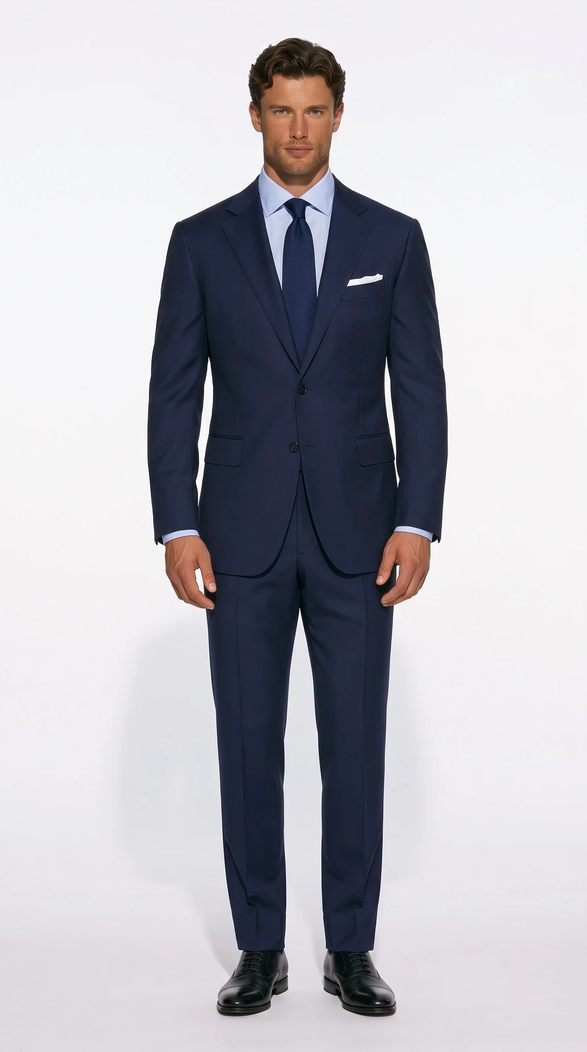 Christopher Noir classic single-breasted notch-lapel suit in navy