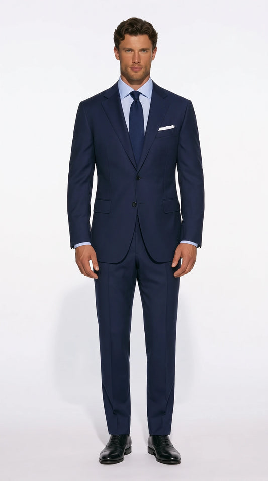 Christopher Noir classic single-breasted notch-lapel suit in navy