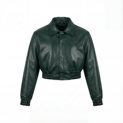 CNOIR Leather Bomber Jacket (Cropped) - CNOIR