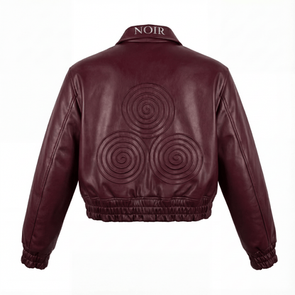 CNOIR Leather Bomber Jacket (Cropped) - CNOIR