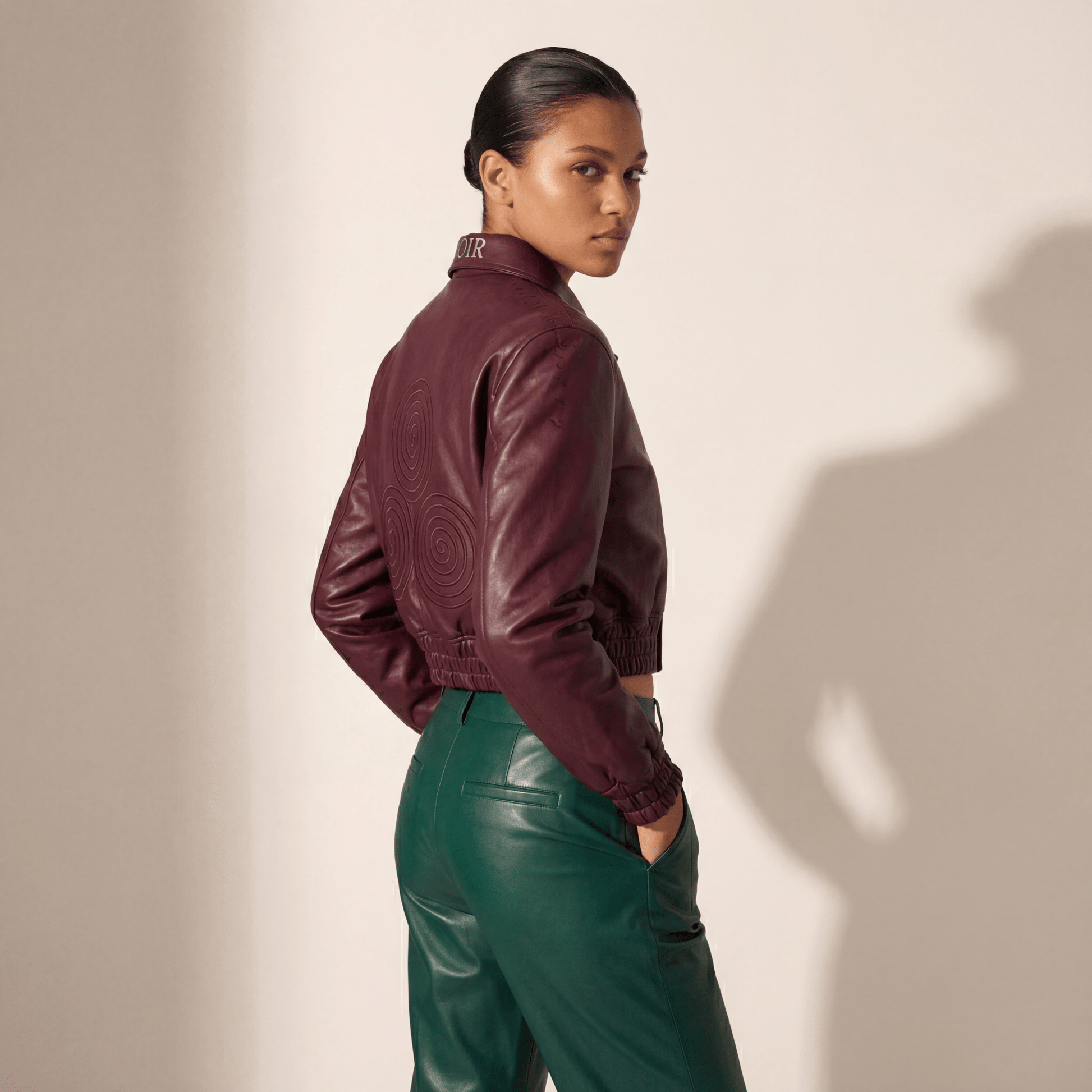 CNOIR Leather Bomber Jacket (Cropped) - CNOIR